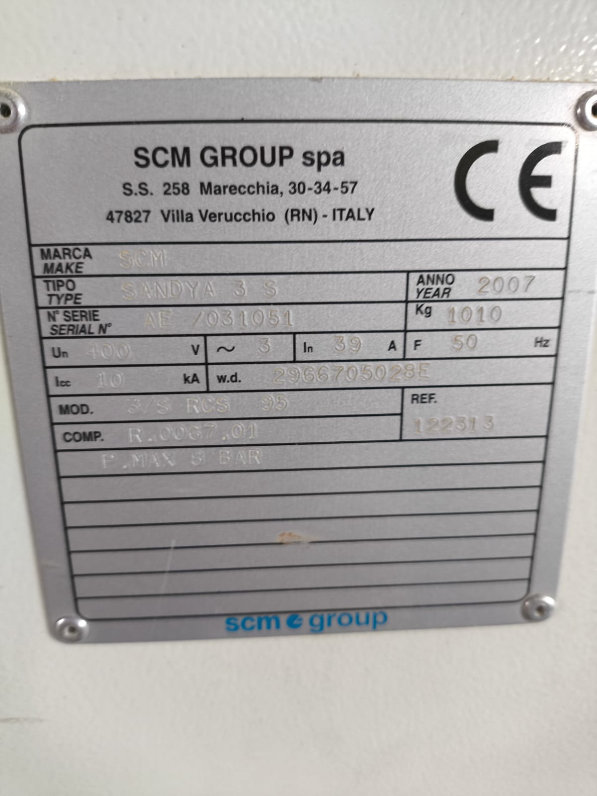 Szlifierka szerokotaśmowa SANDYA 3 S SCM - obrazek 17